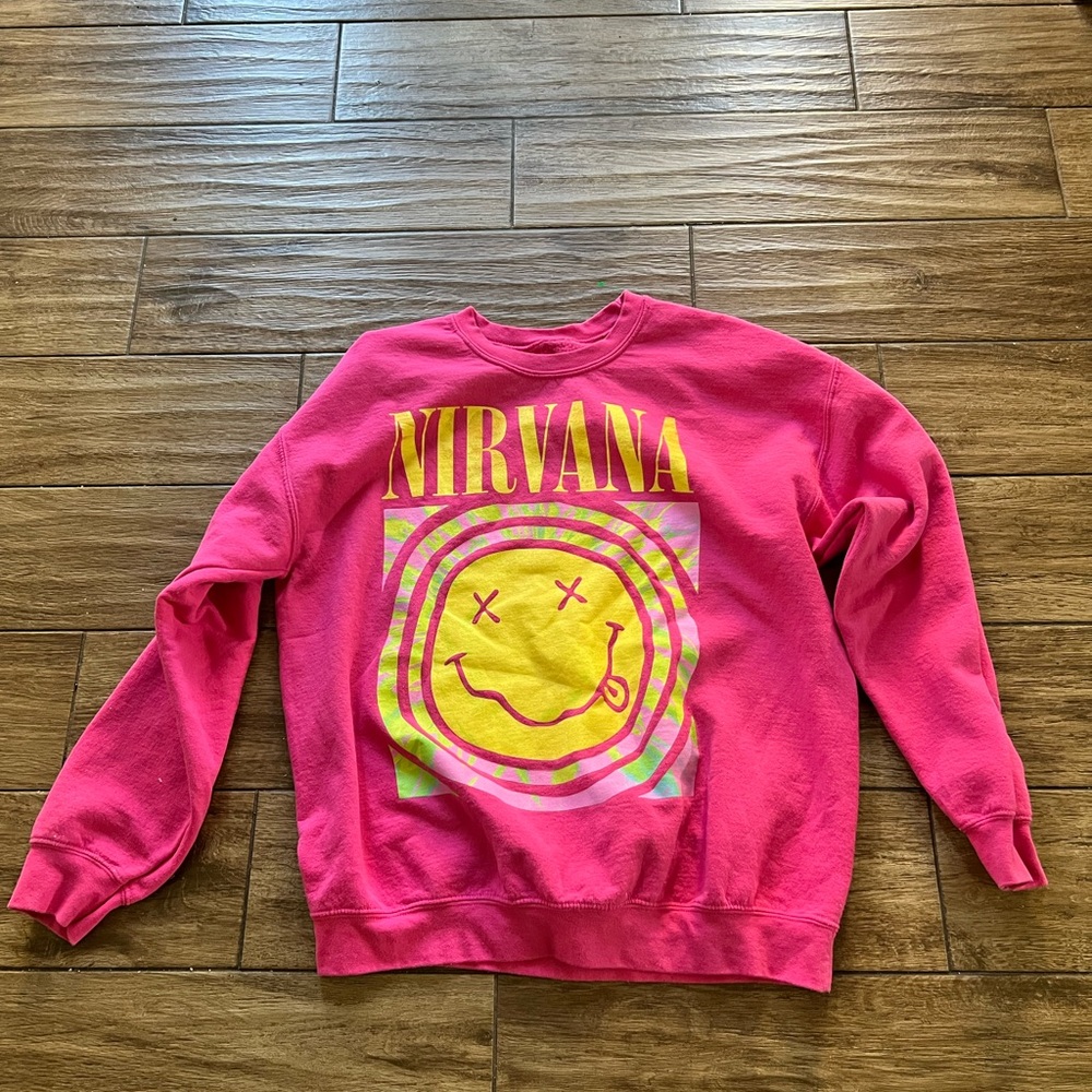 pink nirvana sweatshirt